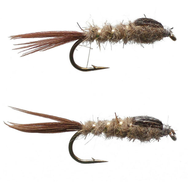 6 x Grey Hares Ear Fly Fishing Wet Flies For Trout and Salmon